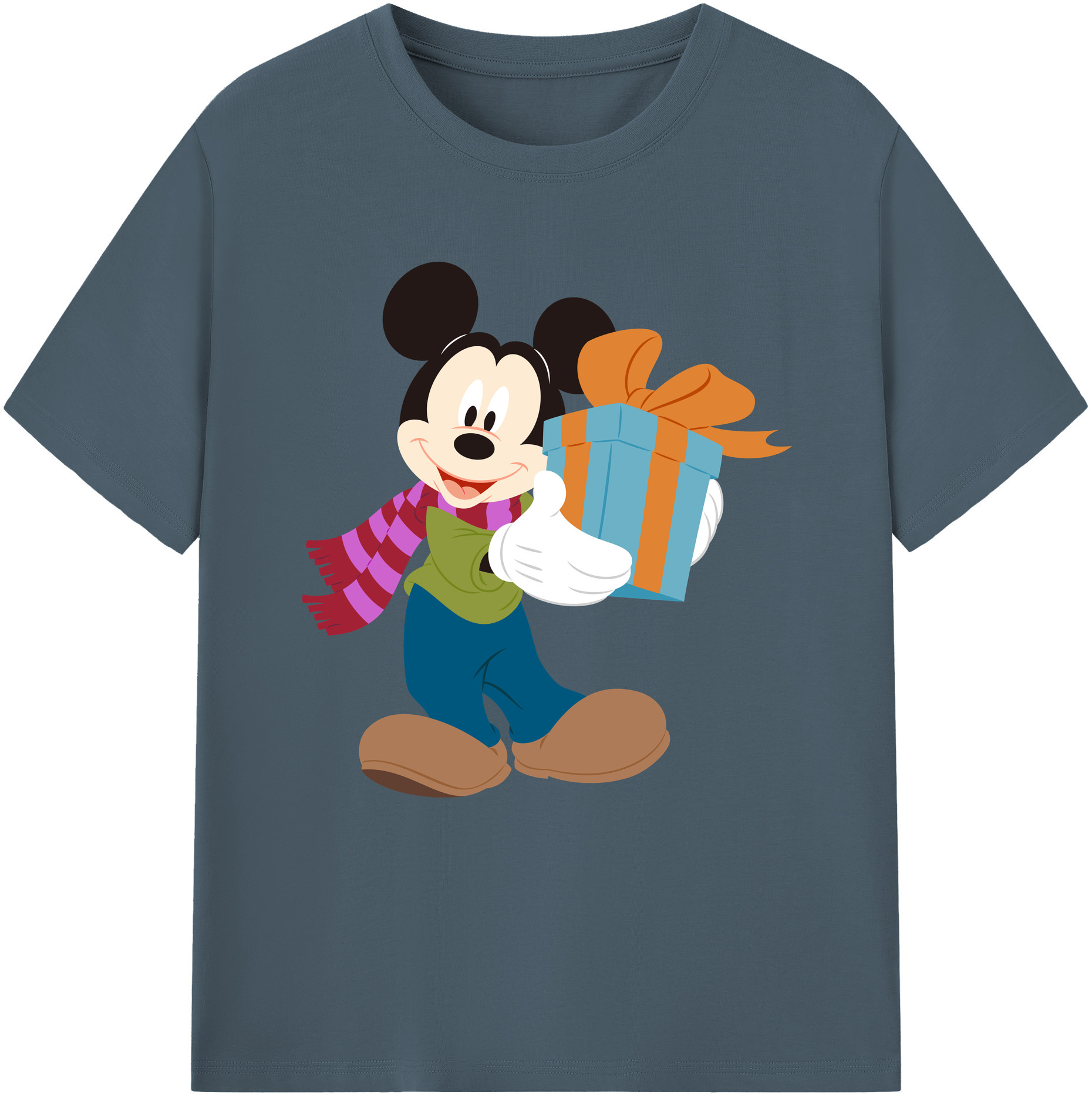 （画像用） ミッキーマウス Mickey Mouse 綿100％半袖Tシャツ（フロントプリント）